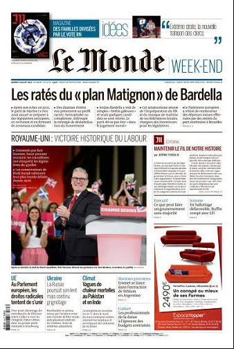 Le Monde + Le Mag du 06 Juillet FRENCH PDF 2024 FRENCH PDF 2024