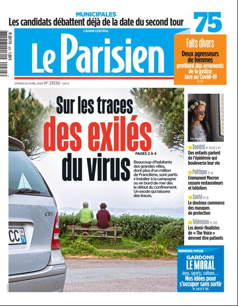 Le Parisien du Samedi 25 Avril 2020
