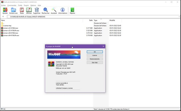 WINRAR 7.0 x86/x64 Final Français + Licence FRENCH EXE 2024